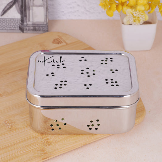 OxyFresh : Ventilated Steel Storage Dabba 750ml