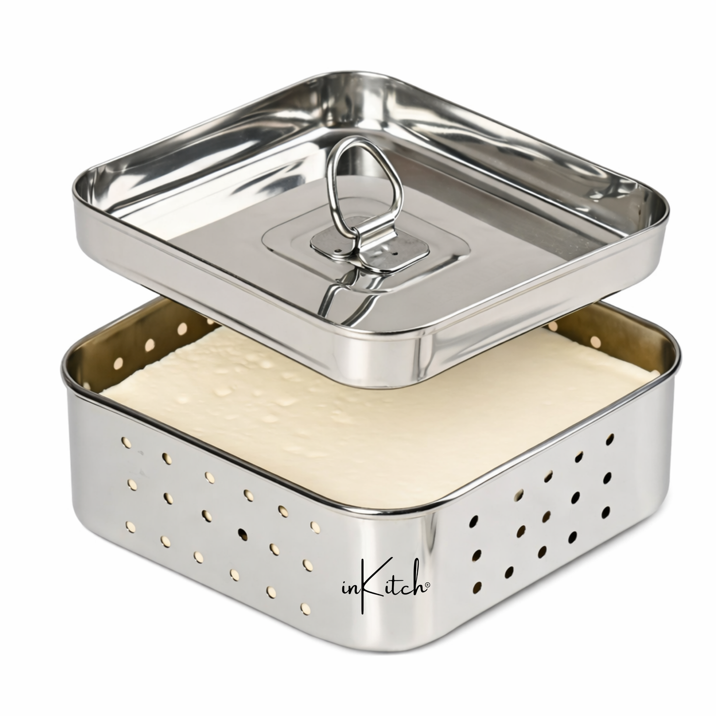PaneerBlock Square : Steel Paneer & Tofu Press Maker