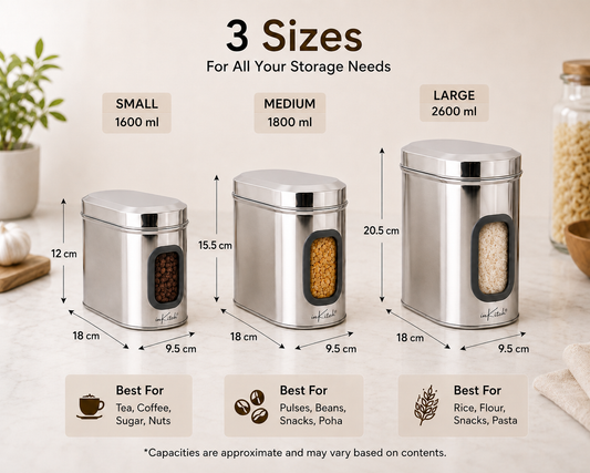 Canista : ISI Certified See Through Steel Canister