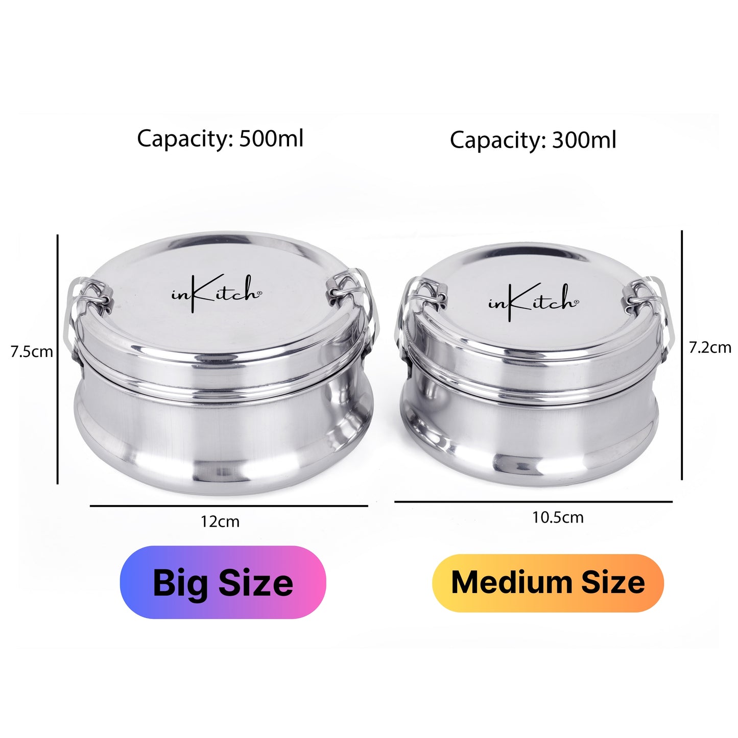 ClipMate : Steel Lunch Box with Separator & Clip