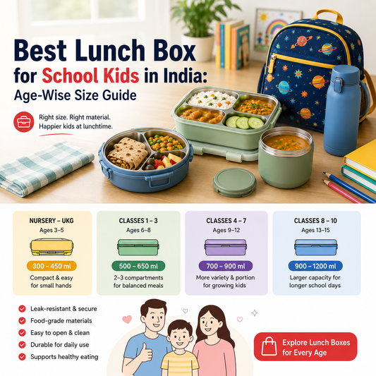 Best Lunch Box for School Kids in India: Age-Wise Size Guide (Nursery to Class 10)