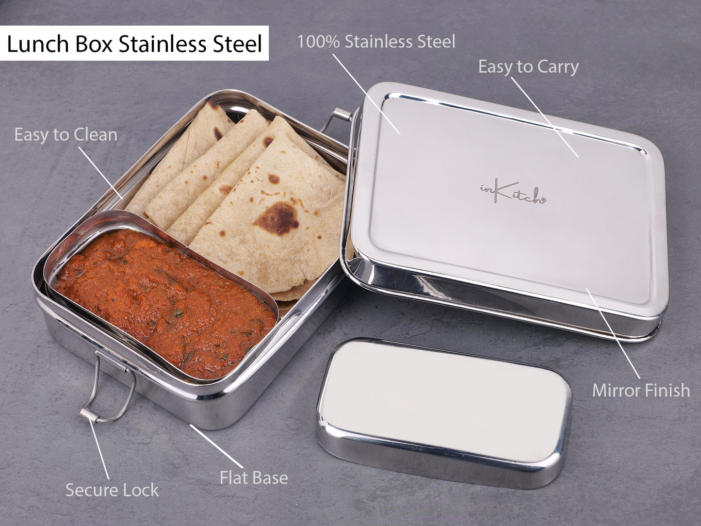 DayBox Square : Steel Tiffin 650ml