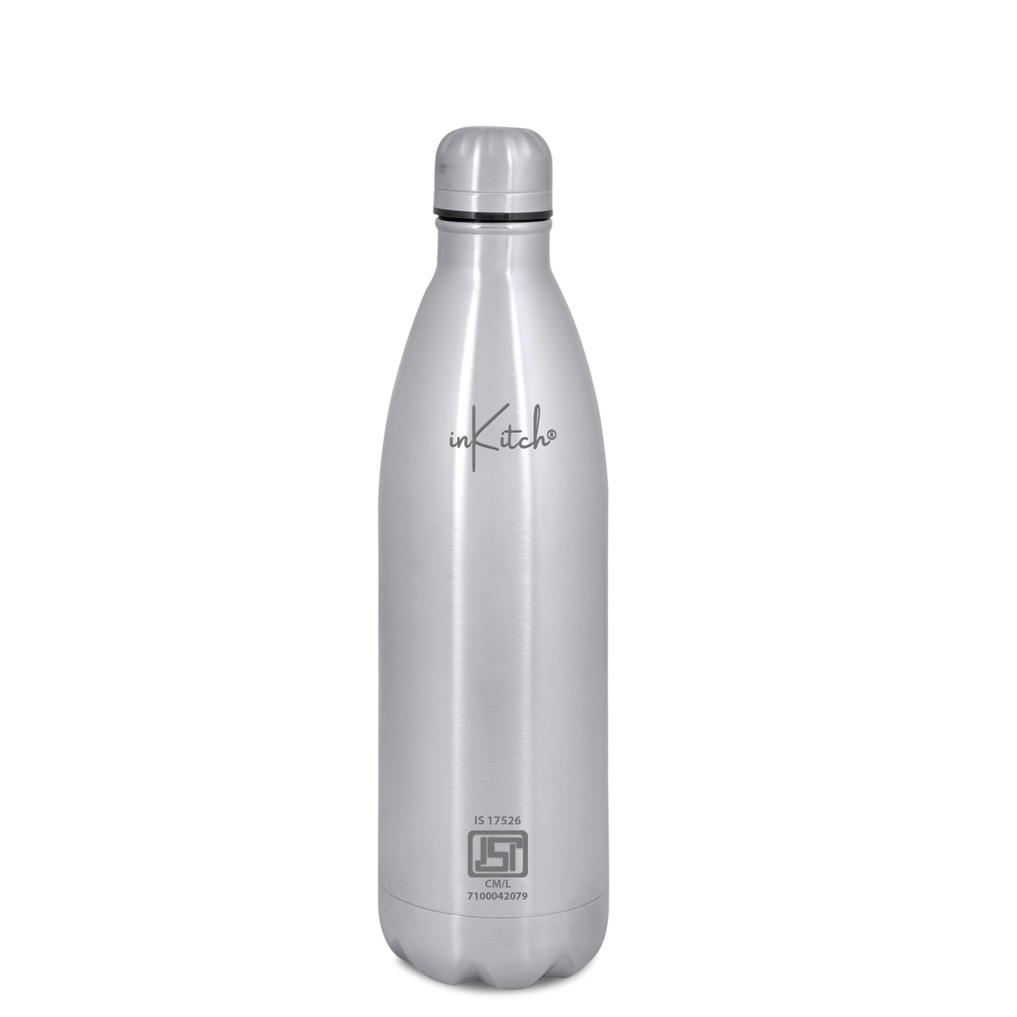 ThermoLock Classic : 24Hr Hot & Cold Steel Flask (Silver)