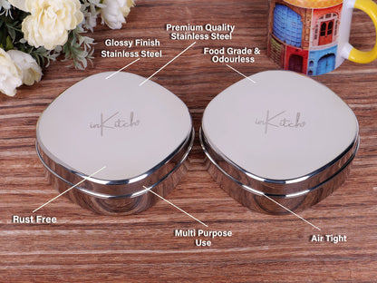 SnackMate : Flat Square Steel Snack Box