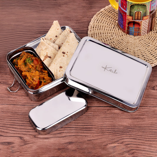 DayBox Square : Steel Tiffin 650ml