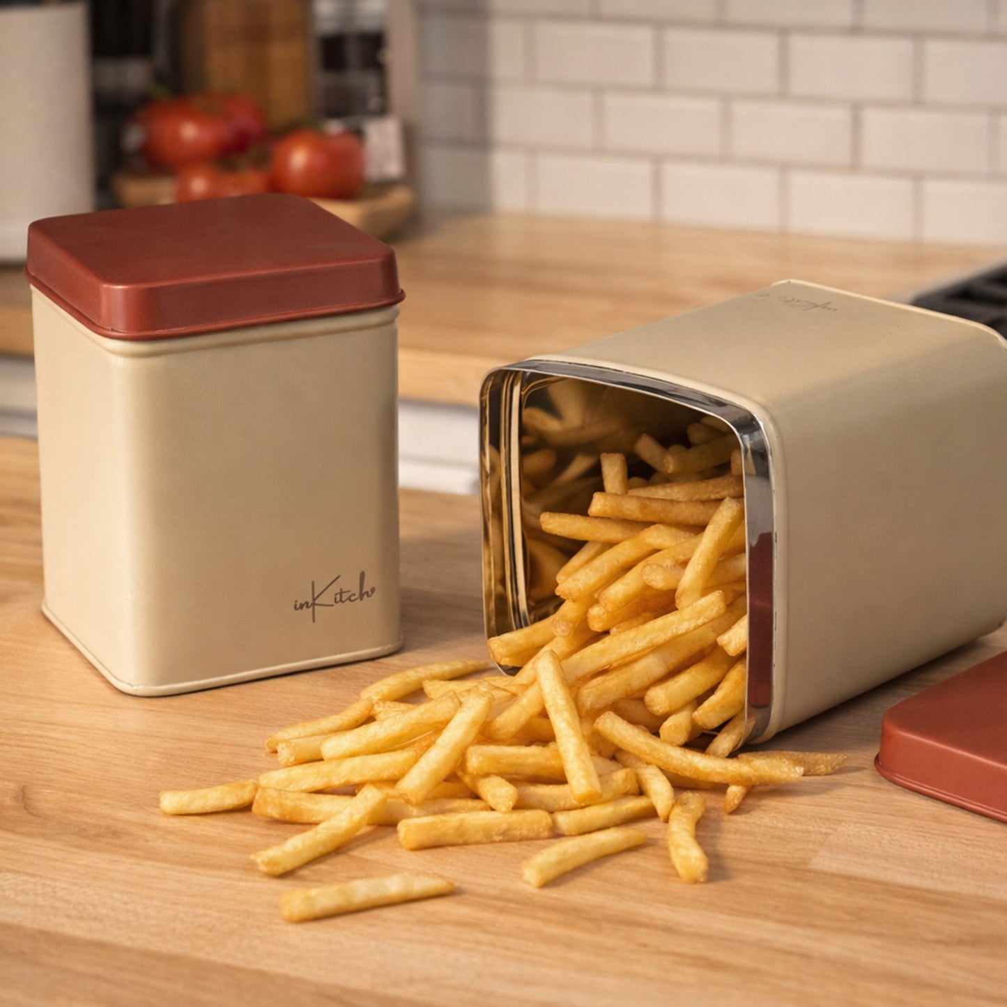 Truffle : Matte Finish Steel Storage Canister