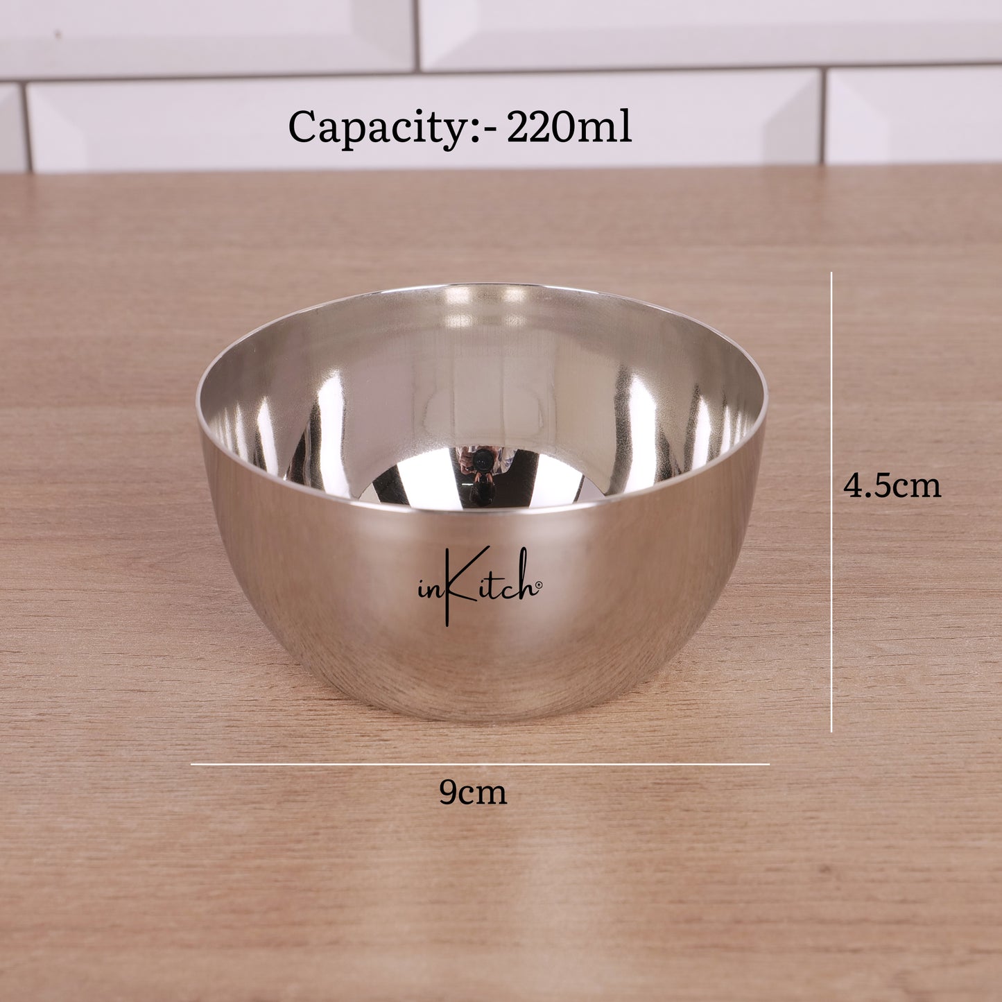 BowlCraft Apple : Premium Apple Shape Steel Katori Set 220ml
