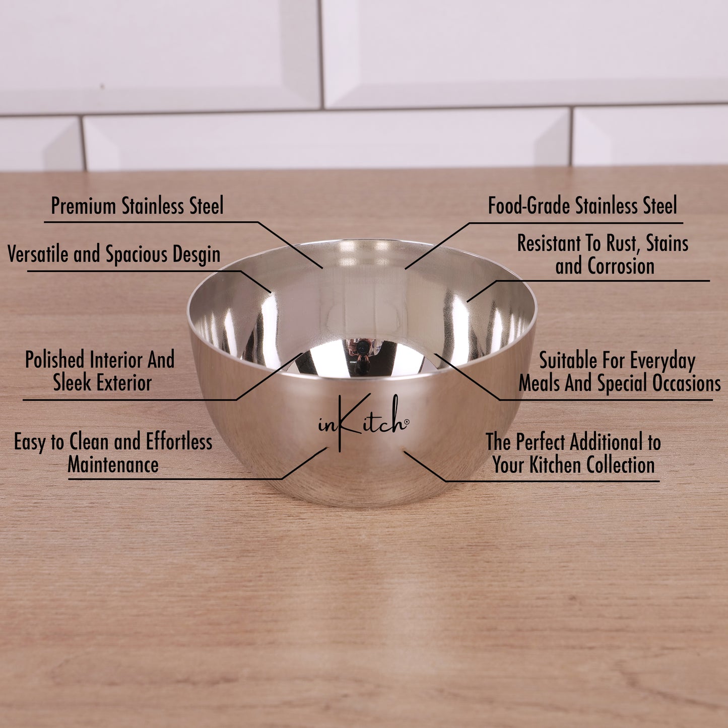 BowlCraft Apple : Premium Apple Shape Steel Katori Set 220ml