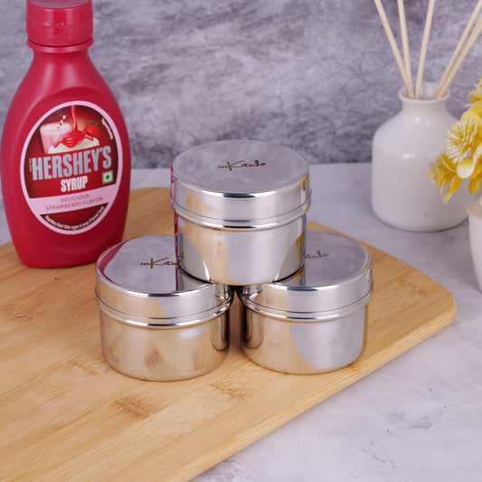 PocketDabbi : Mini Steel Container Set (120ml Each)