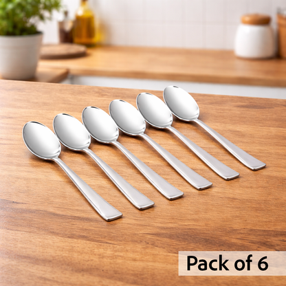 inKitch Steel Dessert & Tea Spoon Set of (6 and 12 Pack)