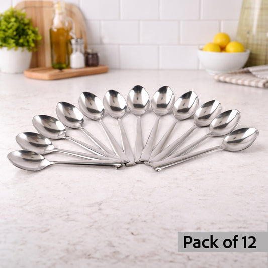 inKitch Steel Dessert & Tea Spoon Set of (6 and 12 Pack)