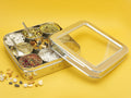 Spice Luxuria : Heavy-Gauge 9 Container Steel Masala Box with 2 Spoons
