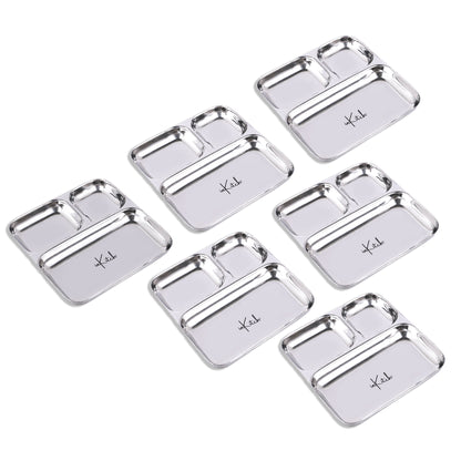 Street Trio : Steel Compartment Thali Plate 3 in 1