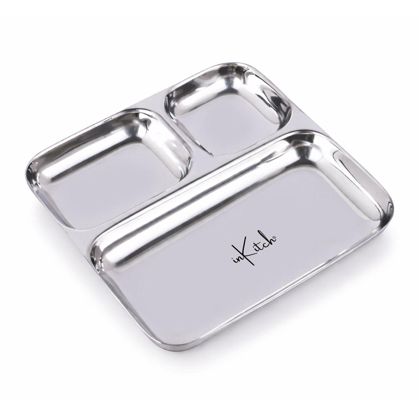 Street Trio : Steel Compartment Thali Plate 3 in 1