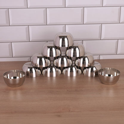 BowlCraft Mukta : Heavy Gauge Steel Katori Bowl Set 300ml