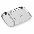 Snack Duo : Steel Compartment Snack Plate 2 in 1