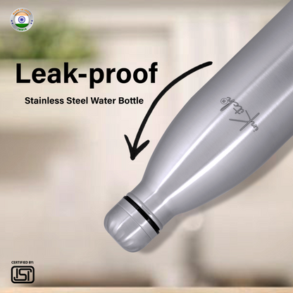 ThermoLock Classic : 24Hr Hot & Cold Steel Flask (Silver)