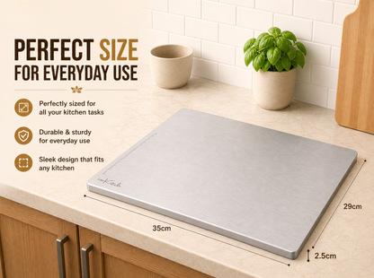 ChopCraft Table Top : Large Steel Chopping Board (35 × 29cm)