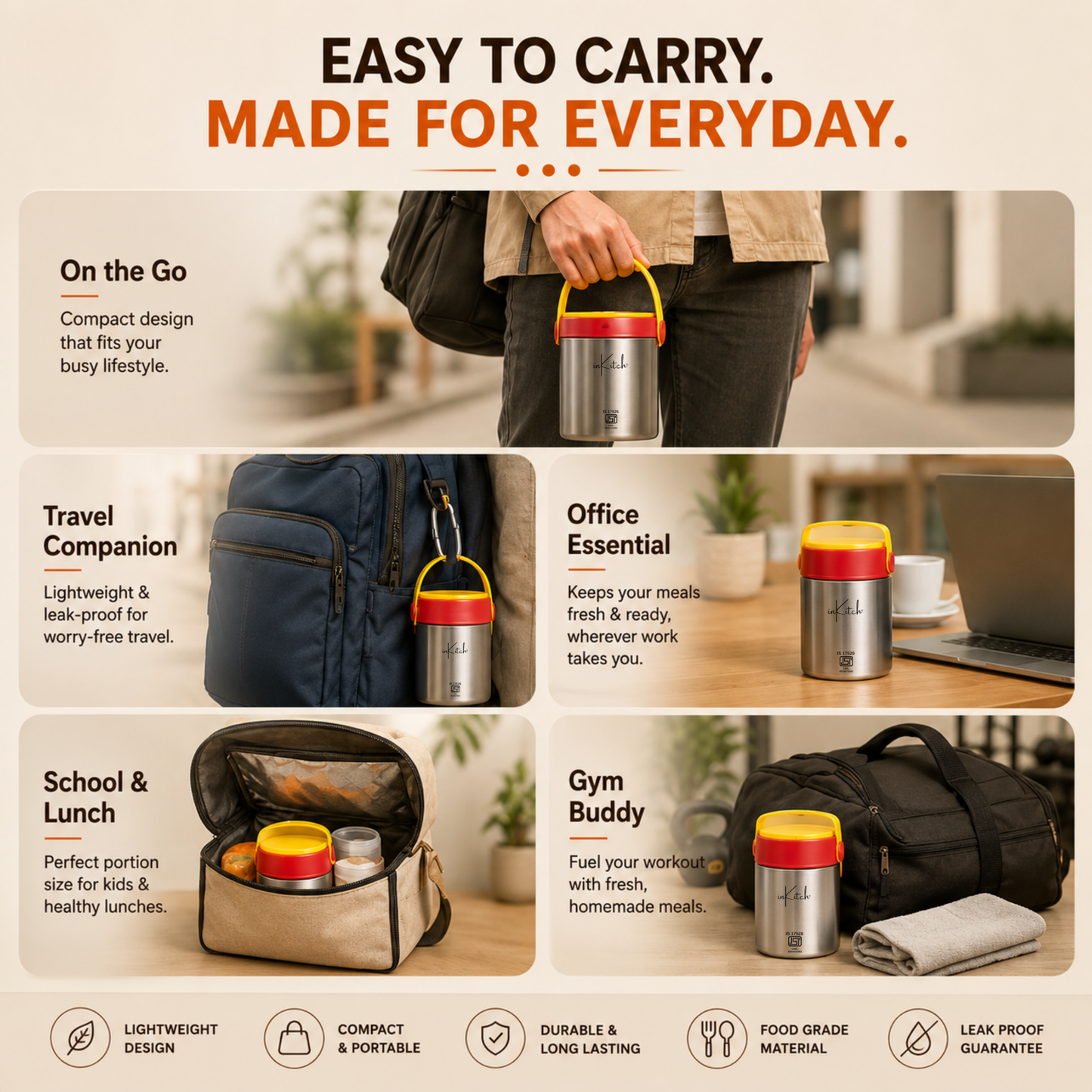 HotBite : Insulated Steel Food Jar