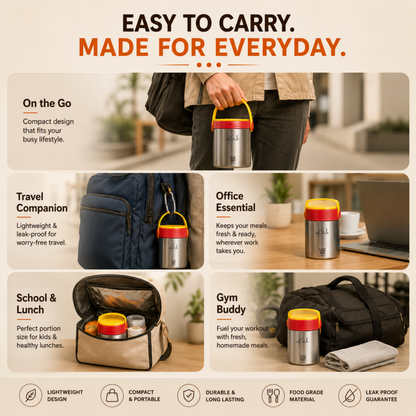 HotBite : Insulated Steel Food Jar