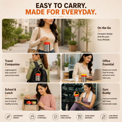 HotBite : Insulated Steel Food Jar