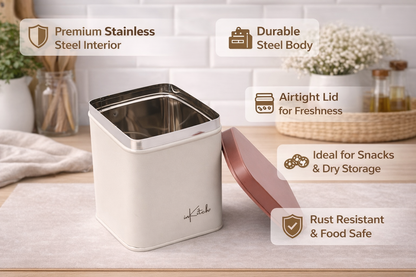 Truffle : Matte Finish Steel Storage Canister