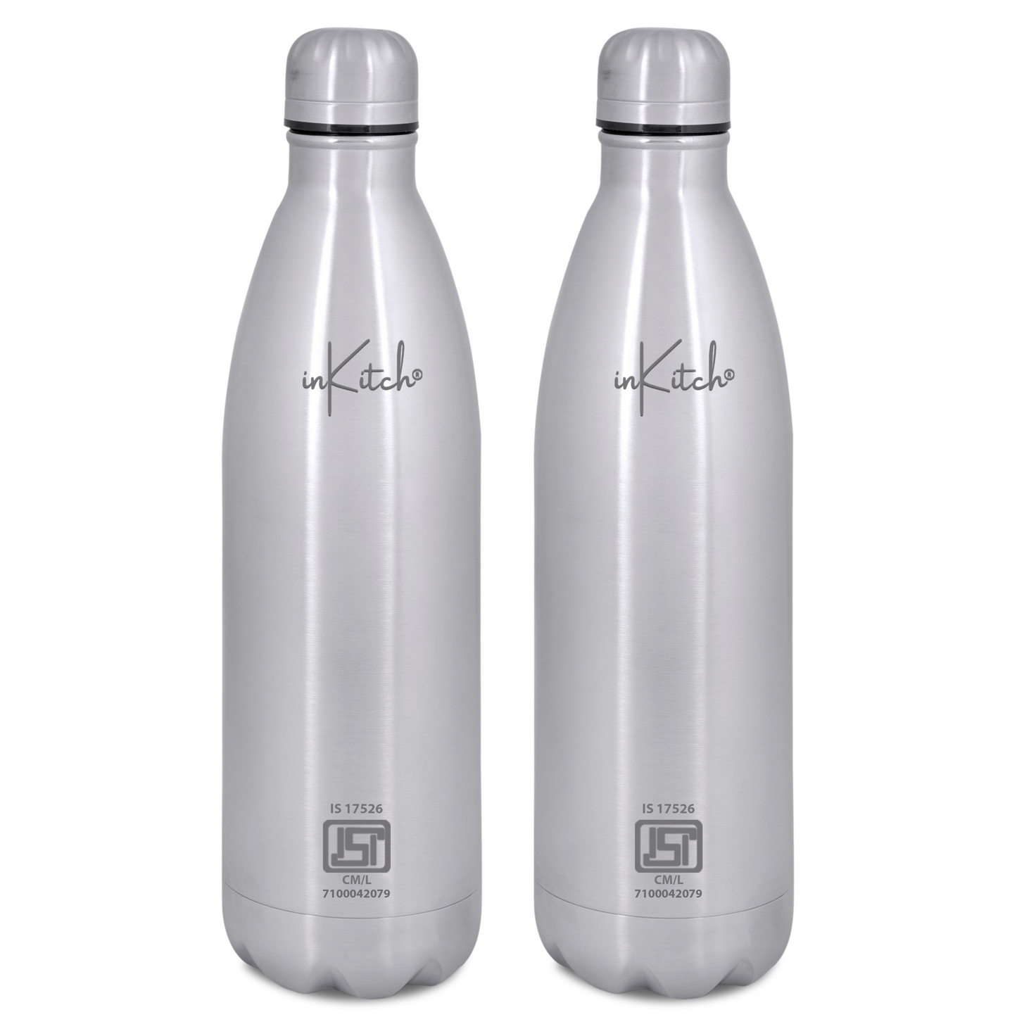 ThermoLock Classic : 24Hr Hot & Cold Steel Flask (Silver)