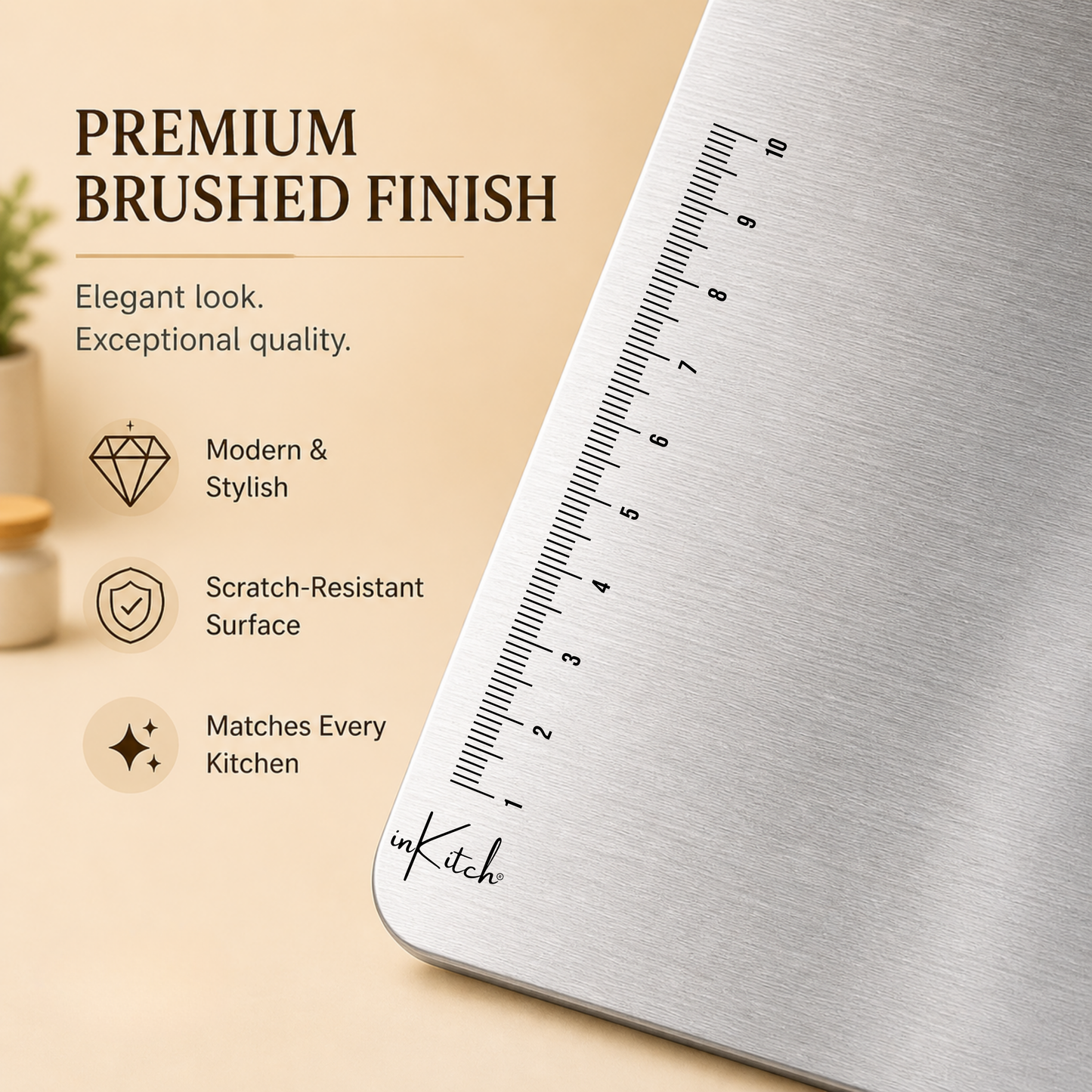 ChopCraft Classic : Steel Chopping & Cutting Board