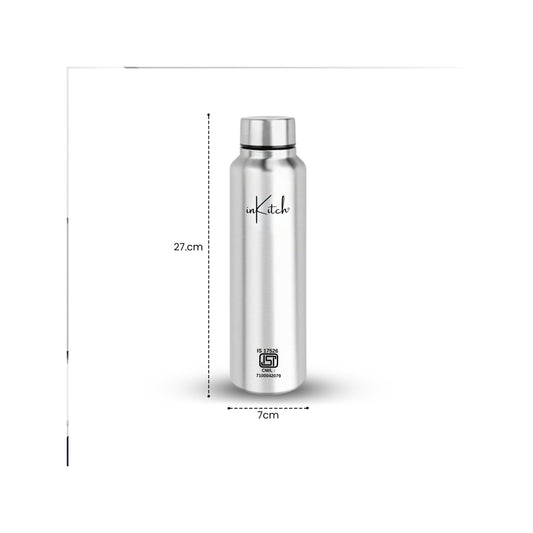 SipMate : Single-Wall Steel Water Bottle 1L (Silver)