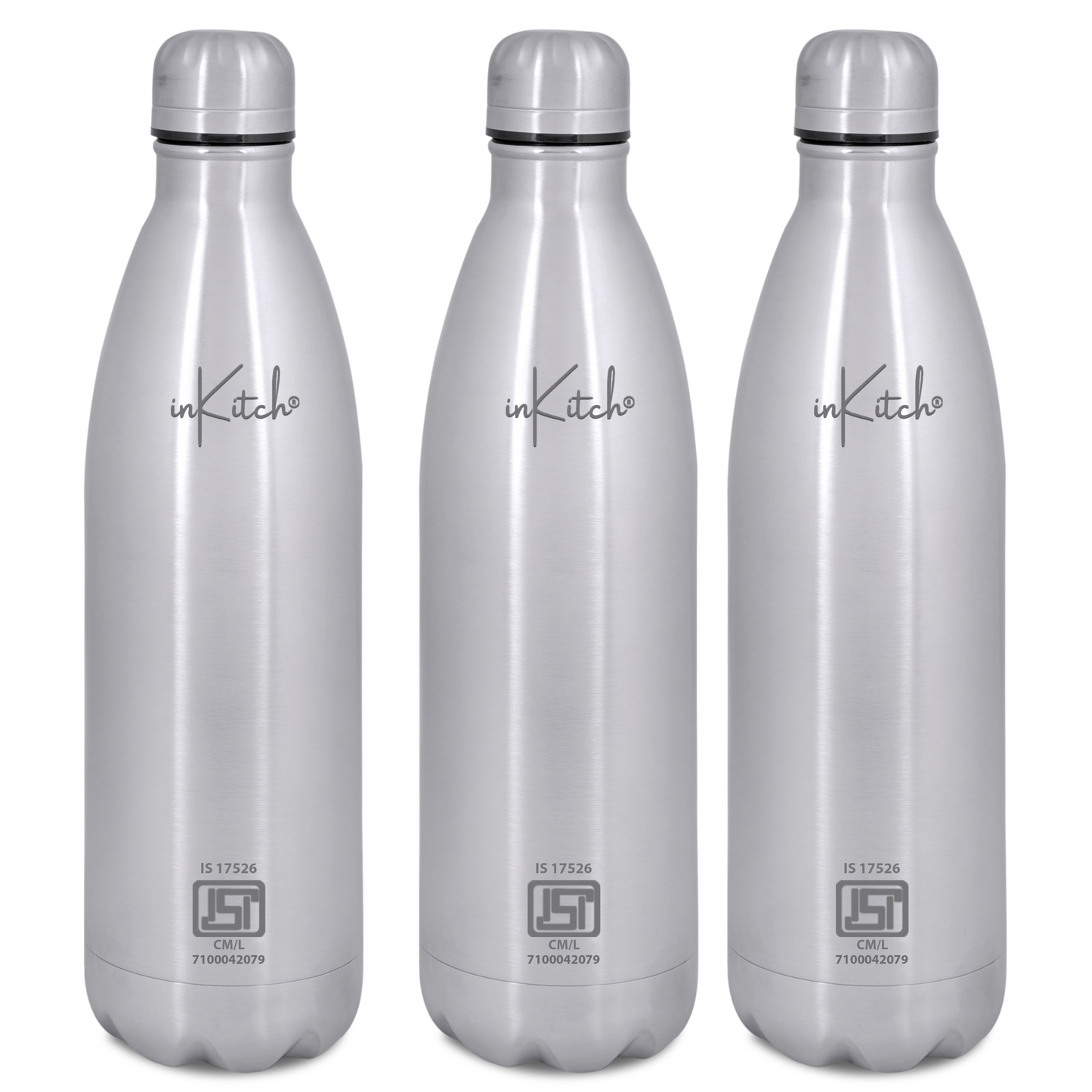 ThermoLock Classic : 24Hr Hot & Cold Steel Flask (Silver)