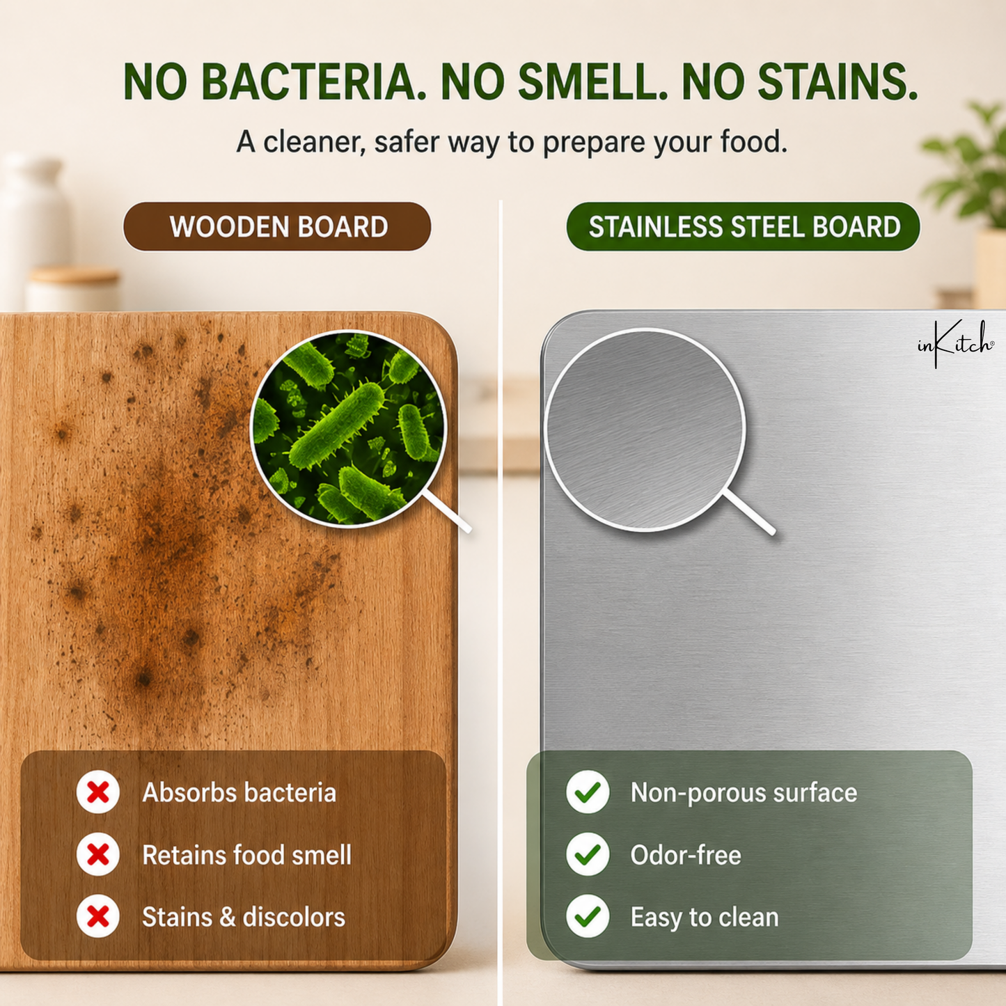 ChopCraft Classic : Steel Chopping & Cutting Board