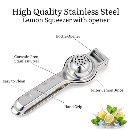 Squeezo Steel : Steel Lemon Squeezer & Citrus Juicer