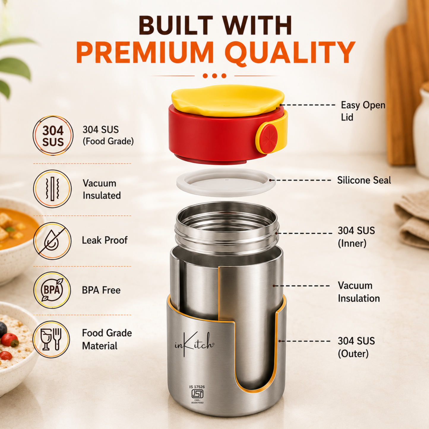 HotBite : Insulated Steel Food Jar