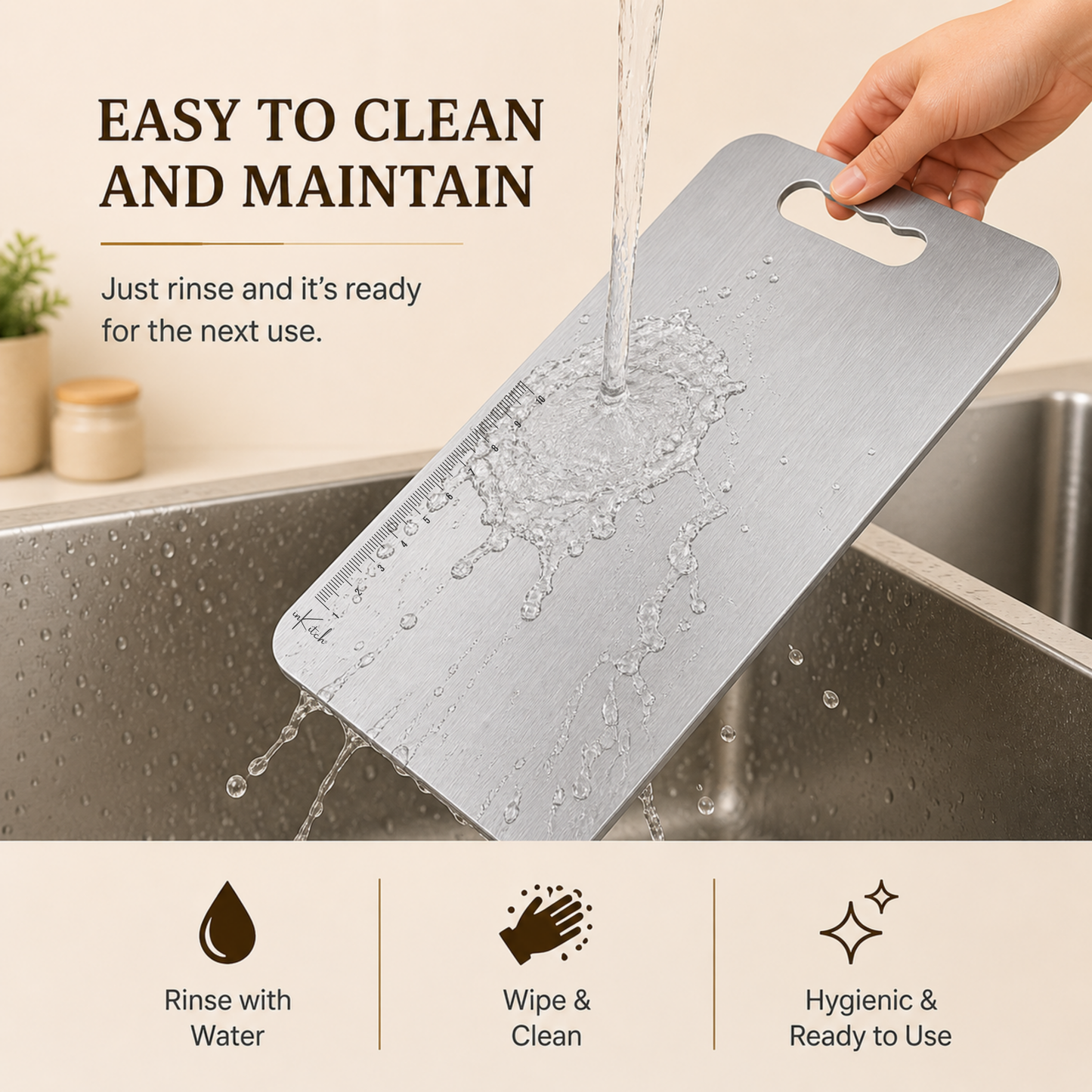 ChopCraft Classic : Steel Chopping & Cutting Board