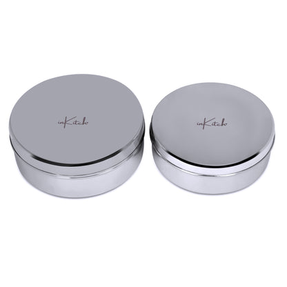 PuriMate Classic : Steel Puri Dabba with Steel Lid
