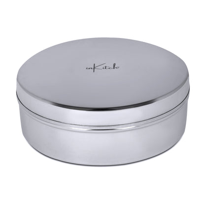 PuriMate Classic : Steel Puri Dabba with Steel Lid