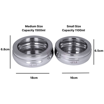 Stainless Steel Utility Container - 1100 ml, 1500 ml