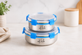 FreshLock Combo : Airtight Round Steel Containers 800ml + 1300ml