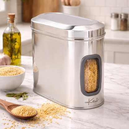 Canista : ISI Certified See Through Steel Canister