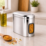 Canista : ISI Certified See Through Steel Canister