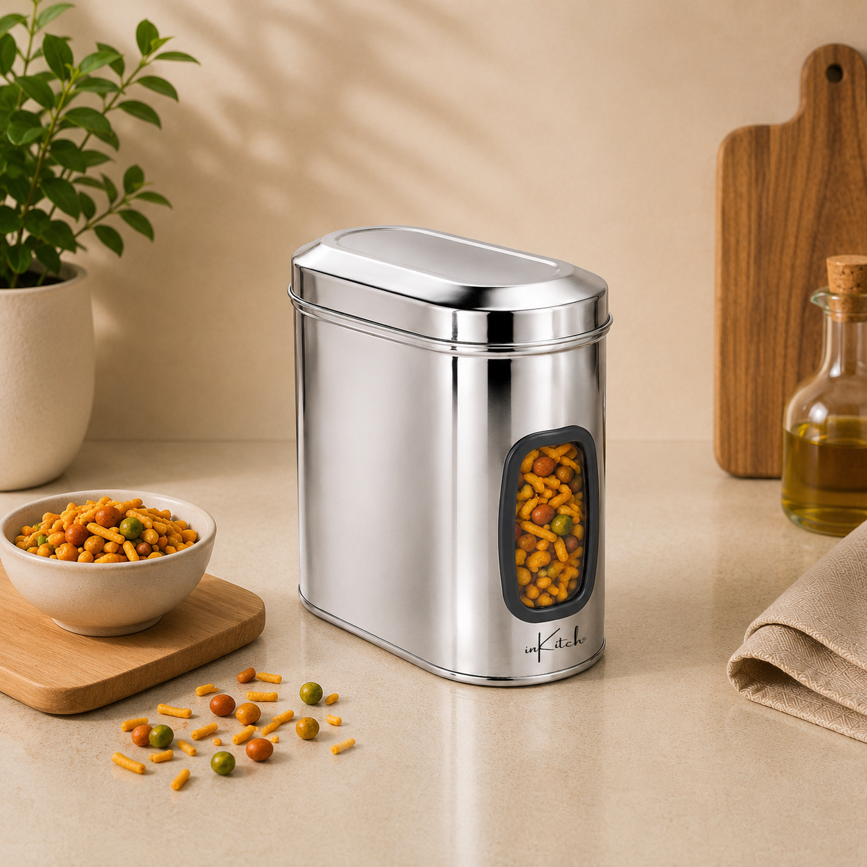 Canista see-through steel canister Medium 1800ml