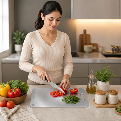 ChopCraft Classic : Steel Chopping & Cutting Board