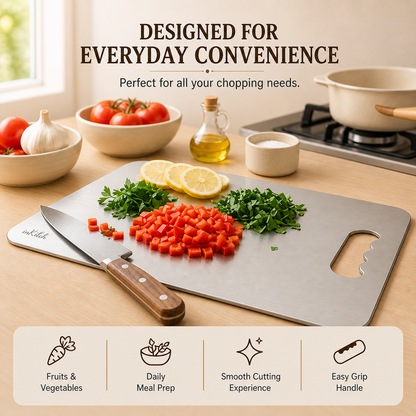 ChopCraft Classic : Steel Chopping & Cutting Board