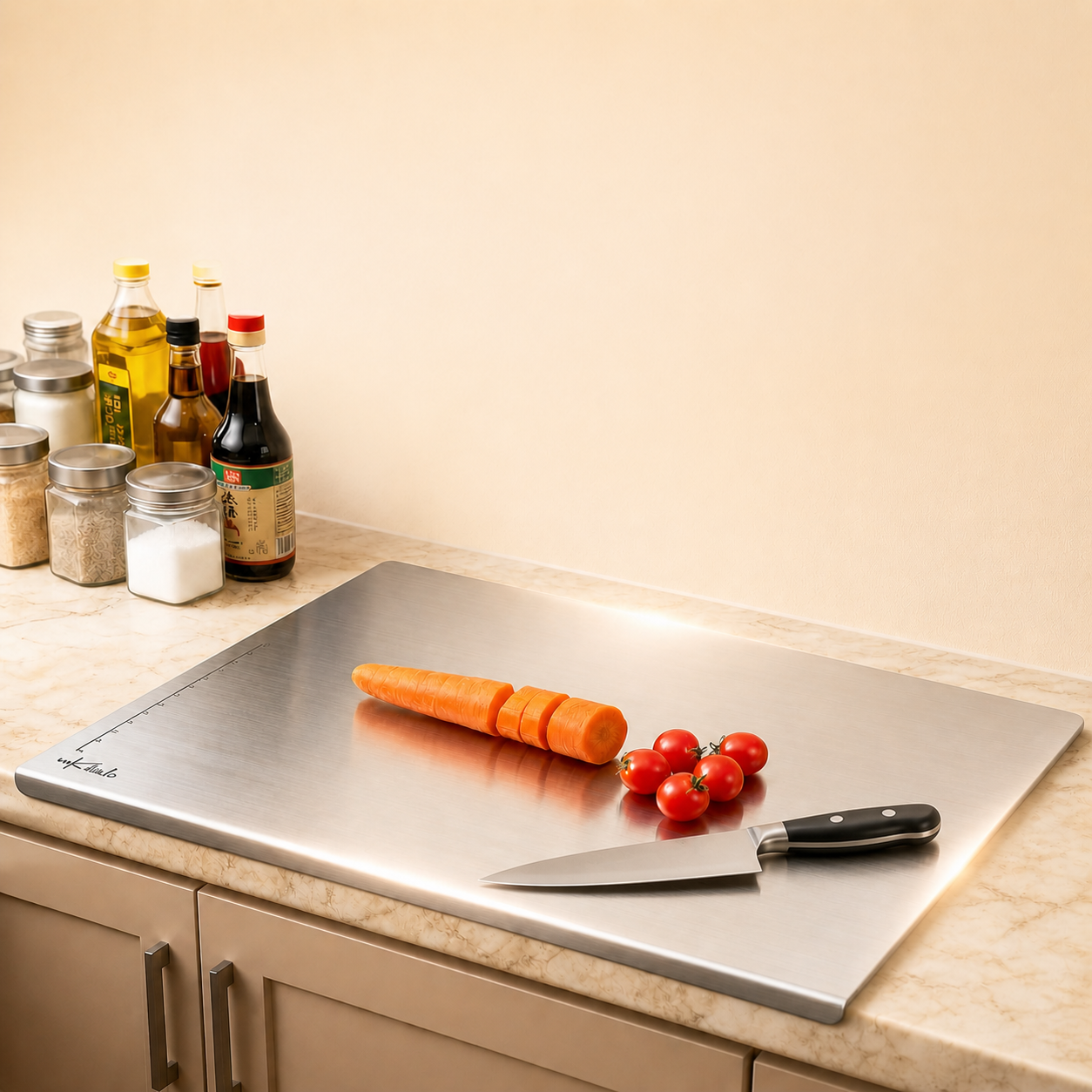 ChopCraft Table Top : Large Steel Chopping Board (35 × 29cm)