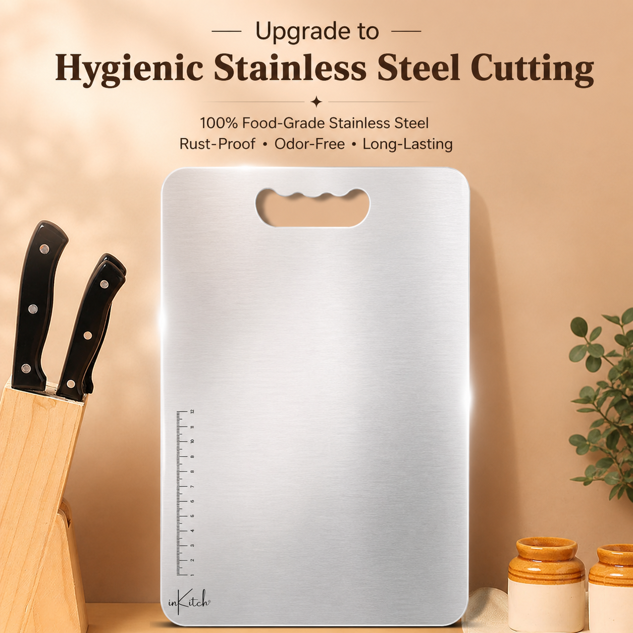 ChopCraft Classic : Steel Chopping & Cutting Board