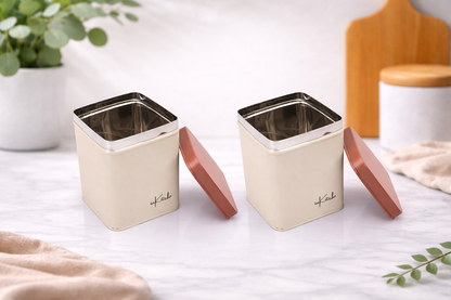 Truffle : Matte Finish Steel Storage Canister