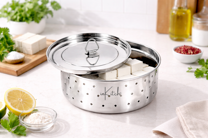 PaneerBlock Round : Steel Paneer & Tofu Press Maker