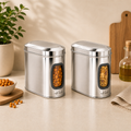 Canista : ISI Certified See Through Steel Canister