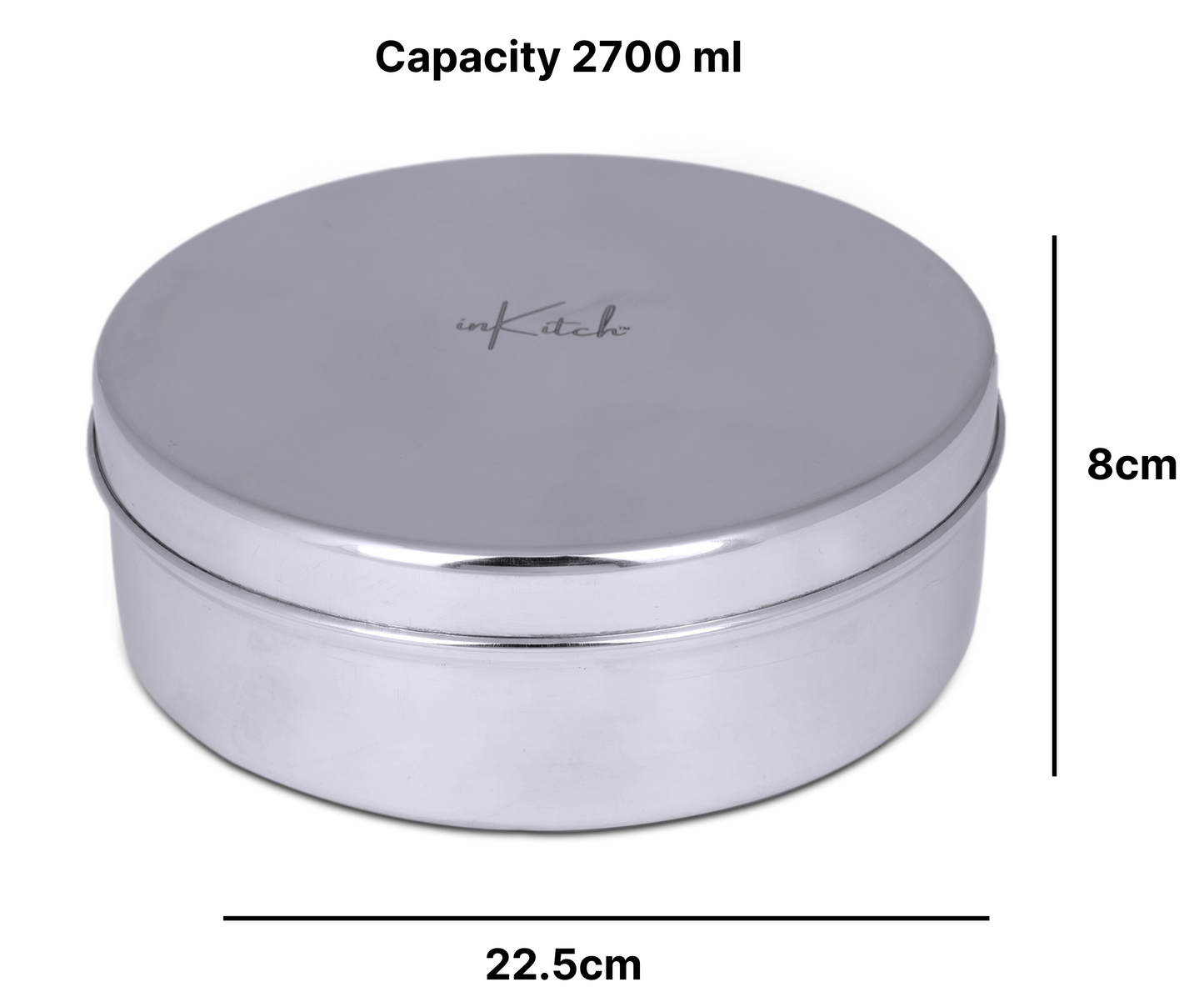 PuriMate Classic : Steel Puri Dabba with Steel Lid