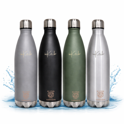 ThermoLock Classic : 24Hr Hot & Cold Steel Flask 1L Multicolor